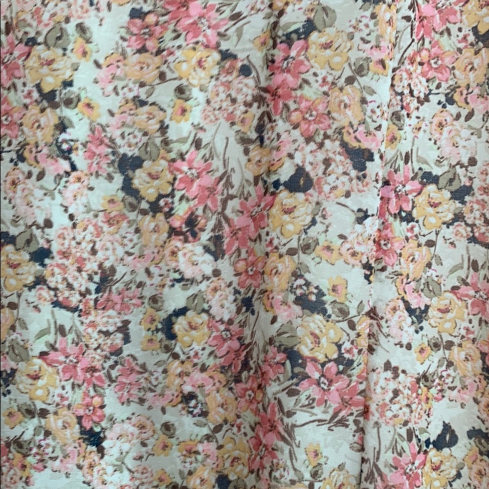 MSK Cream and Pink Casual Midi Sundress - Picture 7 of 11